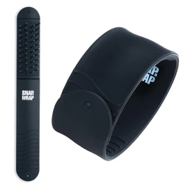 Glamza 'Snap N Wrap' 2 in 1 Hair Bun and Brush For Wet & Dry Hair | Suitable for Women, Girls and Kids | Small & Portable Ideal for Travel (Black)
