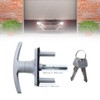 Silver Door Guard Locking Garage Door Lock 50mm Shaft 35mm