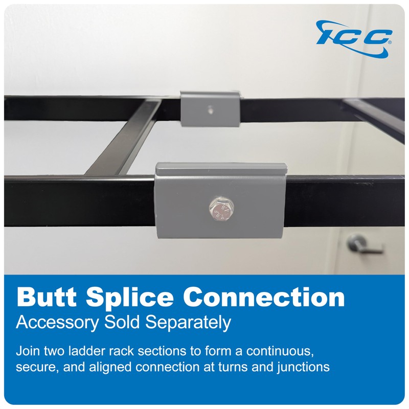 ICC Cable Runway Rack 5' Straight Section, 16-Gauge Steel, Made