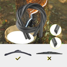 5 PLUS Wiper Blade Refill,4 PCs Adjustable Size of Universal Replacement Windshield Wiper Refill Replacement for Front & Rear Windshield Wiper Baldes Rubber Strip (28")