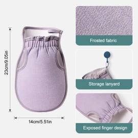 3 Stück Body Scrub Schwamm entfernt Abgestorbene Haut, Handschuh Peeling, Exfoliating Gloves, Peelinghandschuh Körper