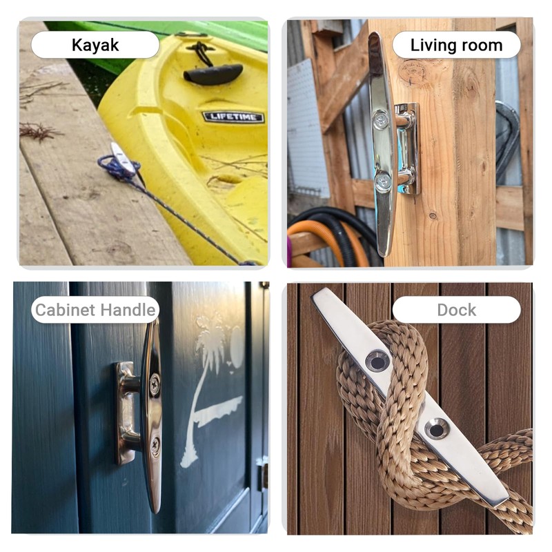Boat Cleat Stainless Steel Marine Cleat 4 inch Dock Cleat