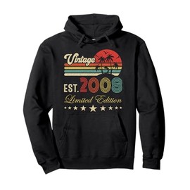 17 Years Old Birthday Gift 17th Birthday Unisex Adult Vintage Limited Edition Black Hoodie