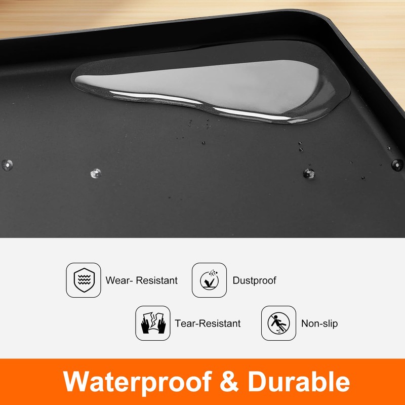 Mini Fridge Mat, 19.7x19.7x0.6 Inch Non-Slip Thick Under Refrigerator Silicone
