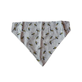 Grey Honey Bee's Over the Collar Dog Bandana That Slips onto Their Existing Collar Size (XXL)