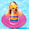 Swimming Rings for Kids Age 6-12, Transparent Inflatable Pool Floats