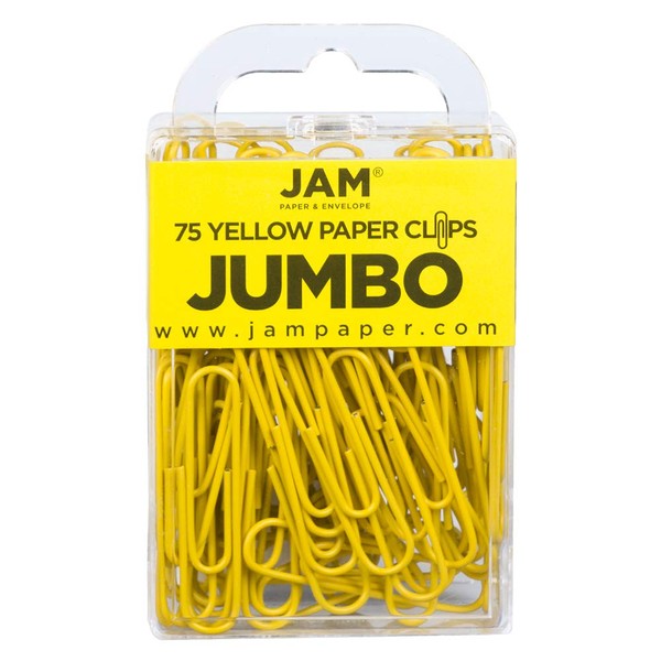 JAM PAPER Colorful Jumbo Paper Clips - Large 2 Inch
