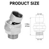 Shower Head Swivel Ball Adapter,Solid Brass Universal Shower Head Connector,Shower