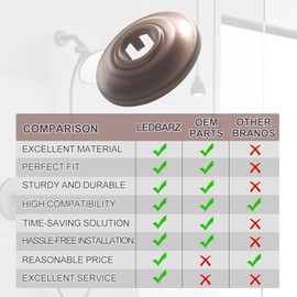 LEDBarz AT2199ORB Shower Arm Flange Replacement for Universal Moen Standard Shower Arms Oil-Rubbed Bronze Easy Install Upgrade Kit (1-Pack)