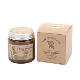 Tea Scented Candle & Haute Sense Fragrance & Home Bedroom & Sleep Cozy Ambiance & Ritual Date Gift & Candlelight Dinner (Westin White Tea)