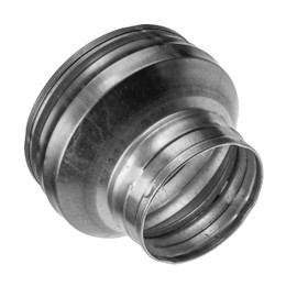 HVAC OV 6" to 5" Inch Round Duct Reducer - Galvanized Steel Pipe Increaser - Coupling for Round Duct Ventilation Systems - Heating & Cooling, HVAC
