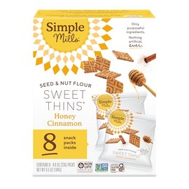 Simple Mills Galletas Finas Dulces Con Miel, Canela, Semillas Y Harina De Frutos Secos. Deliciosas Y Aptas Para Dietas Paleo. Ideales Para Picar, Ricas En Nutrientes. Paquete De 8(1 Paquete De 177 G)