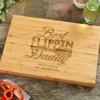 Personalization Universe's "Best Flippin Dad" 10"x14" Engraved Bamboo Cutting Board