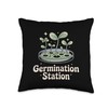 Germination Station Microbiologist Throw Pillow