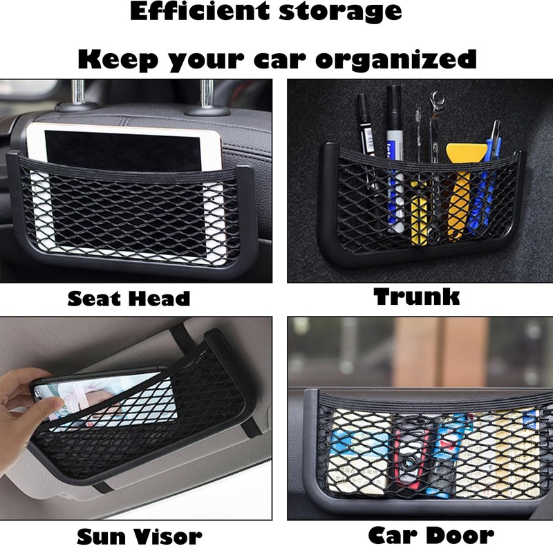 Yuaiosn Pack of 2 Car Storage Net, Luggage Net, Car