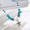LUXCASTLE Boho Starfish Anklet Conch Shell Turquoise Foot Chain Beach