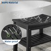 HDPE Shower Bench with Storage Shelf - Waterproof Bath Seat