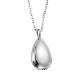 sourcing map Drop Cremation Necklace for Ashes, Urn Ash Memorial Cremation Necklaces Waterproof Keepsake Pendant with Funnel Kit for Ashes of Loved Ones, Pet (Silver Tone)