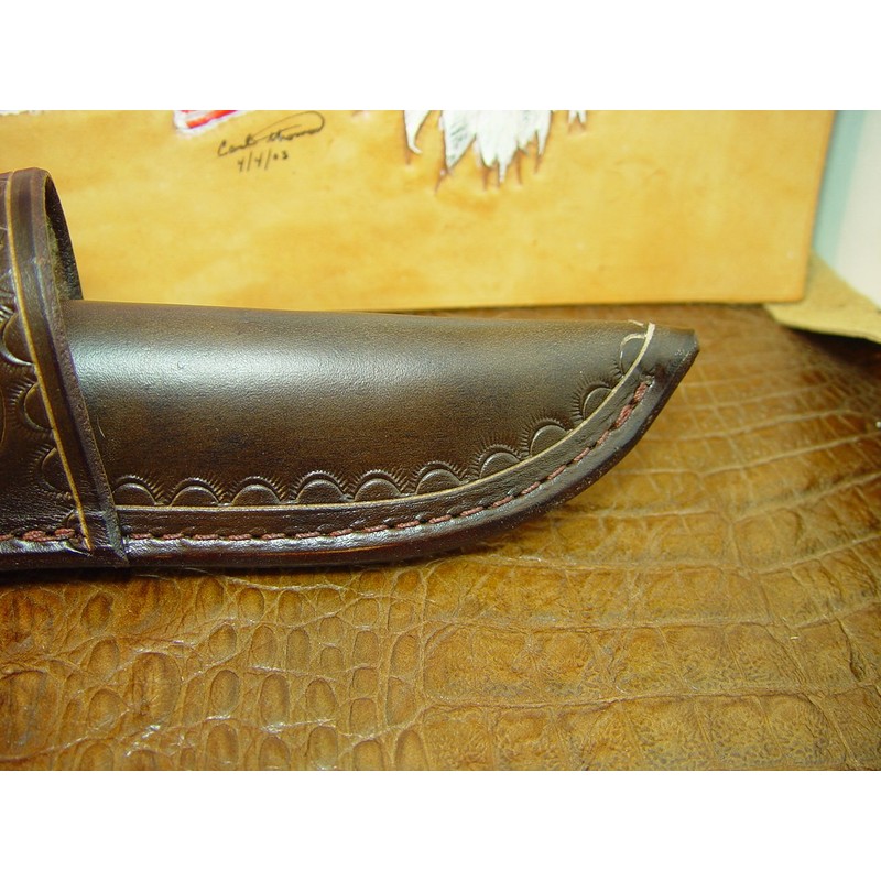 Leather Knife Sheath/Case Made To Fit Buck Selkirk 863