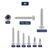#4 x 3/4" Wood Screw 100Pcs 18-8 (304) Stainless Steel