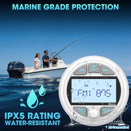 Bluetooth Marine Gauge Radio System: Waterproof Stereo Receiver for Boat
