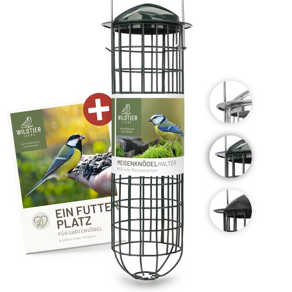 wildtier liebe Fat Ball Holder 31 cm, Green - Bird