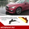 GTINTHEBOX LED White DRL Sequential Amber Turn Signal Lights For