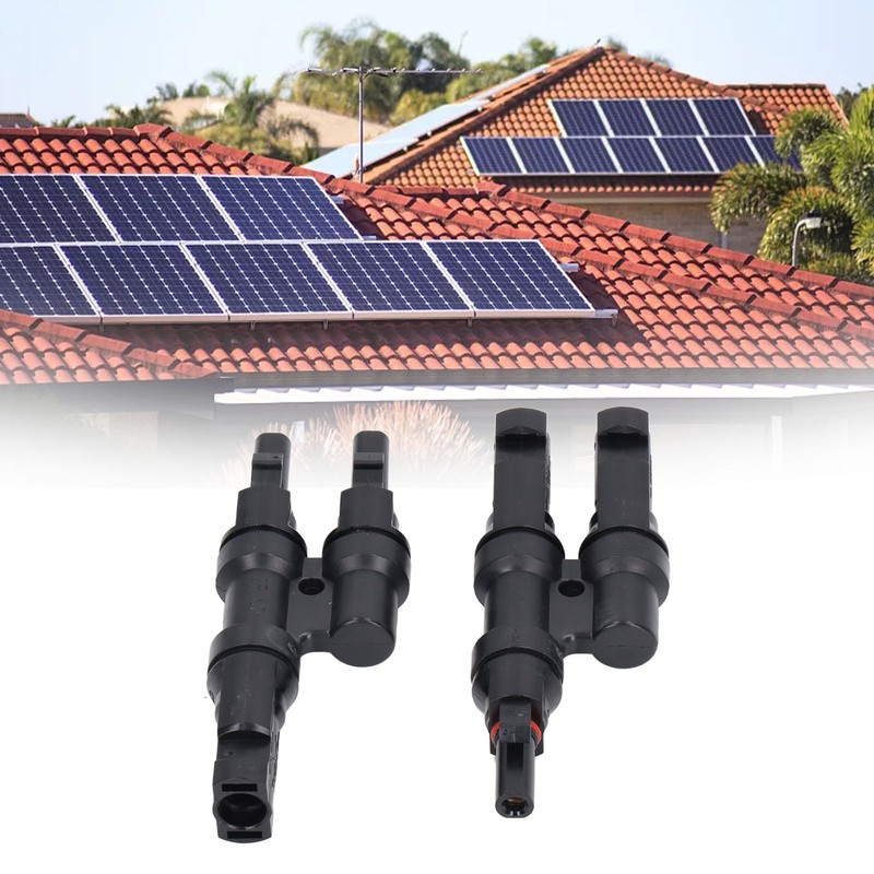 1 Pair Solar Branch Connector Panel Parallel Connection Cable Splitter