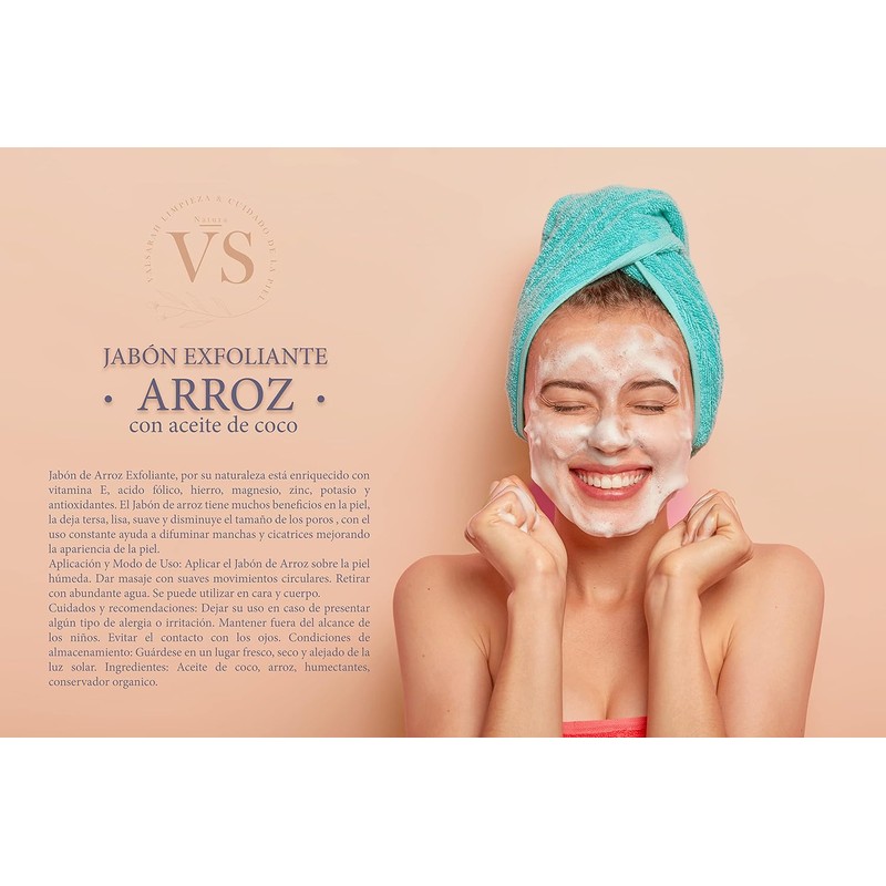 Jabon De Arroz Exfoliante Y Aclarante - 1 Kg
