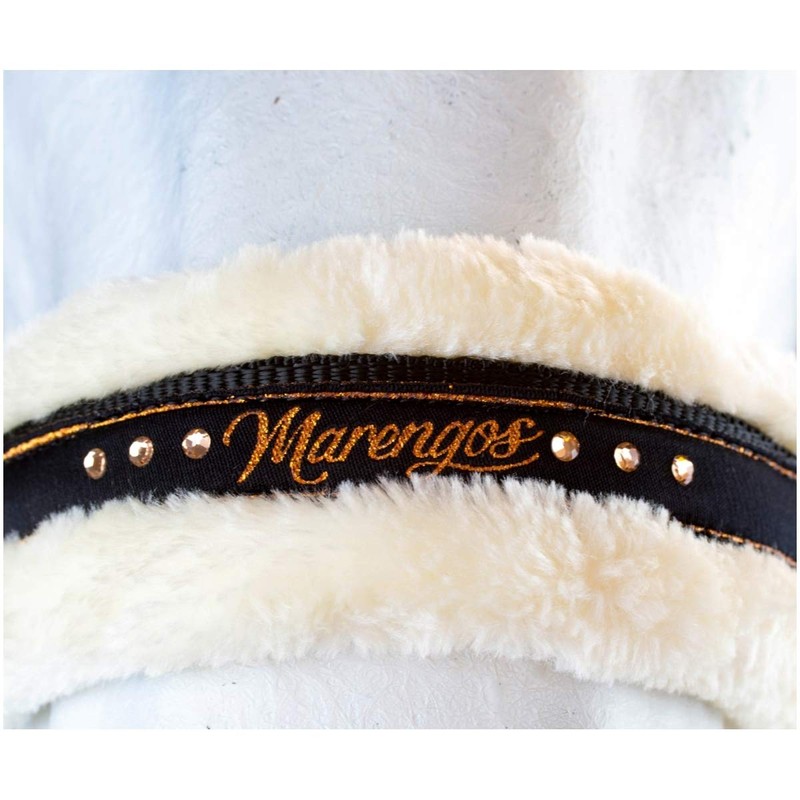 Marengos Halter Set with Lead Rope Elegant Black/Rose Gold Warmblood