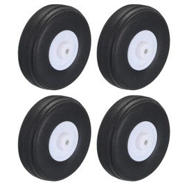 MECCANIXITY RC Airplane Wheels 1.5" OD RC Airplane,Aircraft PU Sponge Wheels,Tire Tail Wheel RC Aircraft Foam Wheel Replacement for DIY RC Model Plane Aircraft Pack of 4