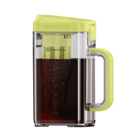 Compact Cold Brew Coffee Maker, 41oz Iced Tea and Coffee Maker Brewer Space Saving Tritan Pitcher, 350 Mesh Filter, 100% Leak-Proof