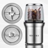 Secura Coffee Grinder Electric, Spice Grinder, Dual Glass Bowls for