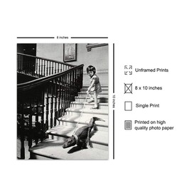 Goth Room Decor Photo - Funny Gothic Wall Art - New York City Wall Art Decor - Creepy Girl With Alligator Crocodile Vintage Picture - Weird Humorous Gift - 8x10 Photo