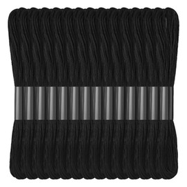 14 Skeins Black Embroidery Threads 120 Yards Friendship Bracelet String for Beginners Embroidery Floss for DIY Bracelet Making