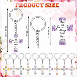 Haishell 50Pcs Acrylic Christian Keychain Gifts Bible Verse Scripture Religious Jesus Inspirational Abstract Cross Key Ring Bulk for Women Men