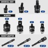 WORKPRO 10 Pieces Impact Socket Adapter Set with a Heavy-Duty