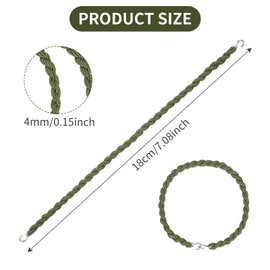 Gurfzcyuoo Trouser Twists Military Elastic Boot Straps, 10 pcs Army Twisties Military Straps with Metal Hook Trouser Twists Military Boot Straps For Pants Men And Women Outdoor Hiking Military