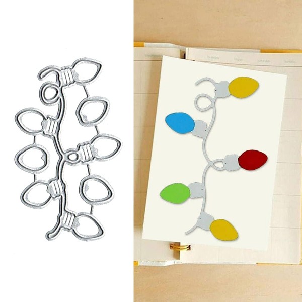 Christmas Lights Metal Die Cuts, New Year Lantern Cutting Dies
