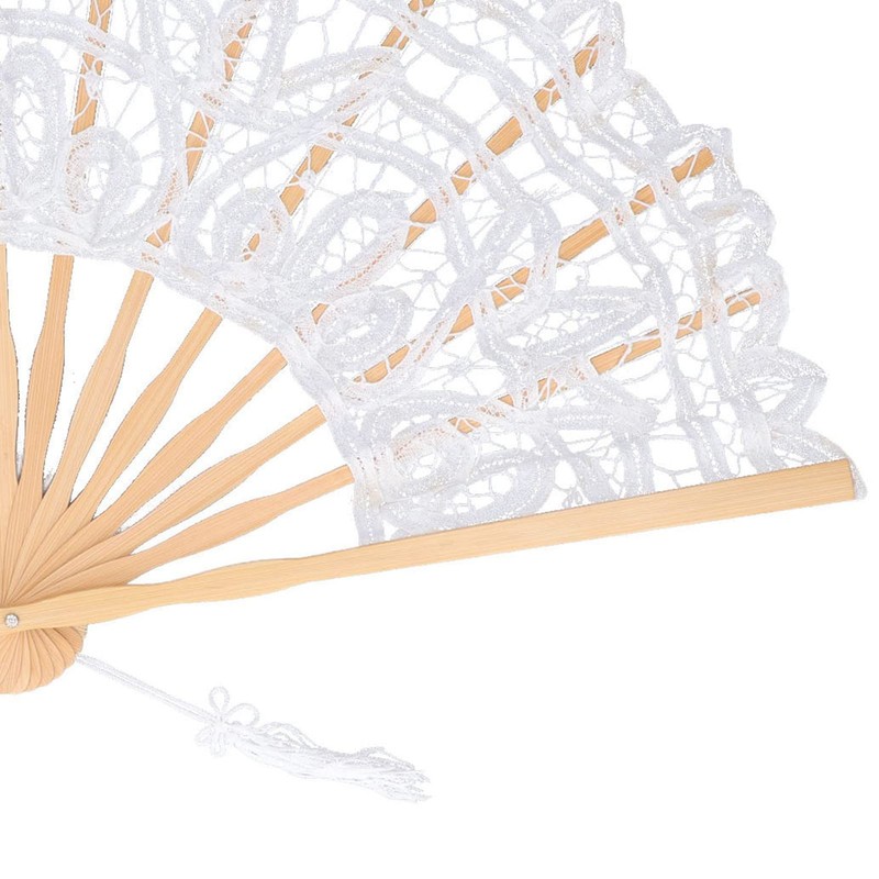 Abanico Plegable, Flor De Encaje Abanico Plegable Abanico Hecho A