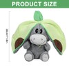 KBIBCK Sleeping Plush Donkey, Breathing Cuddly Toy Ese (Avocado)