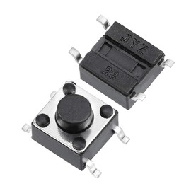 uxcell 6x6x5mm Momentary Panel PCB Surface Mounted Devices SMT Mount 4 Pins Push Button SPST Tactile Tact Switch 50PCS