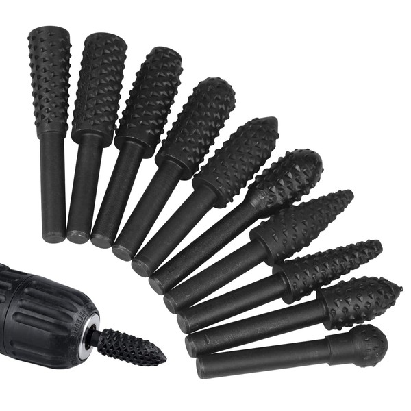 Pack of 10 Wood Rasp Rasp Set High-Speed Steel HSS