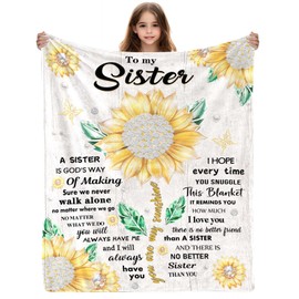 Yasrlvun Sister Gifts Birthday Gifts for Sisters 50x60 Inch Sister Blanket Sisters Present for Christmas Graduations