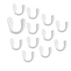 QCAA Premium Quality Single Prong Robe Hook Hanger, Zinc Die