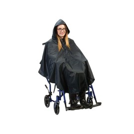 Drive Flat Hem Waterproof Wheelchair Poncho Rain Cape