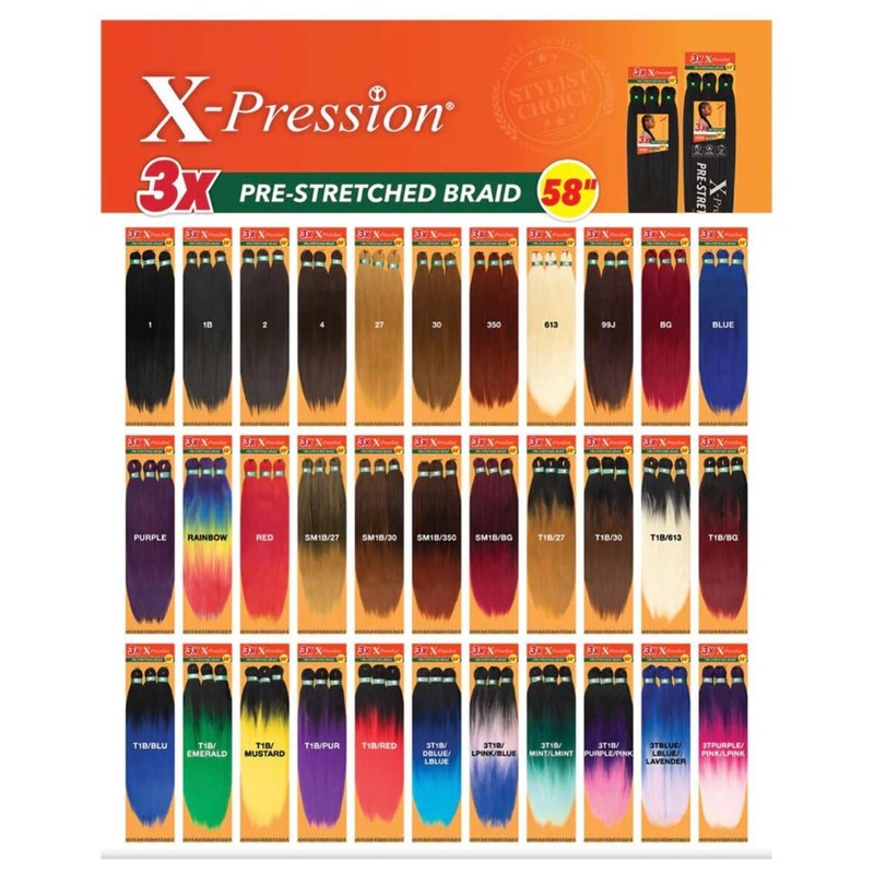 Sensationnel X-pression prestretched braiding hair - 2x braid 48 inch