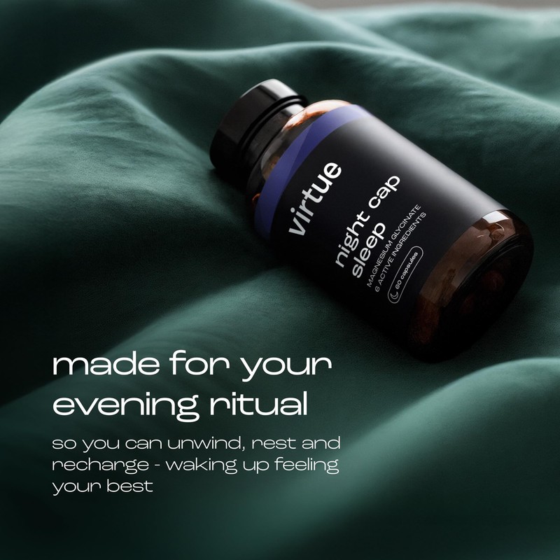 Virtue Night Cap Sleep | Magnesium Glycinate Sleep Aid with