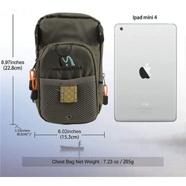 MAXIMUMCATCH Maxcatch Fly Fishing Chest Bag Super Light Chest Pack for Fly Fishing Accessories, V-comp chest pocket, Sporty