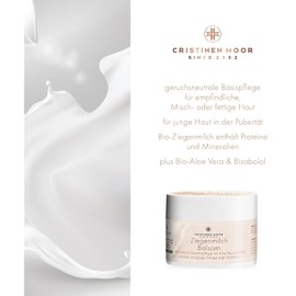 CristinenMoor Goat Milk Cream with Organic Goat Butter, 300 ml, Moisturising Cream for Face and Hands, with Organic Aloe Vera & Organic Olive Oil, Premium Body Care, Contains Vitamins A and E